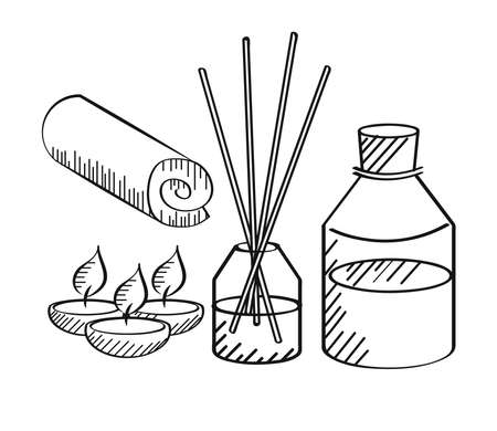 spa icons relatedのイラスト素材