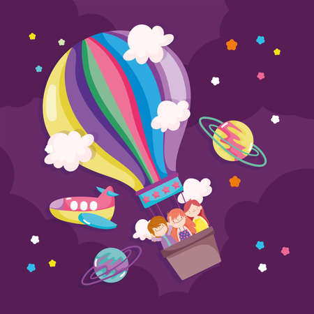 childrens travel cartoonのイラスト素材