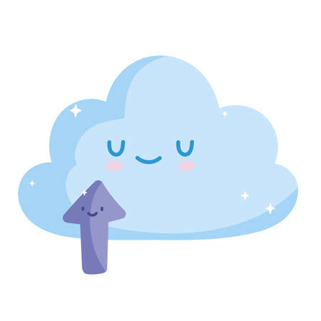 cloud computing upwardのイラスト素材