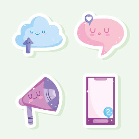 mobile apps iconsのイラスト素材