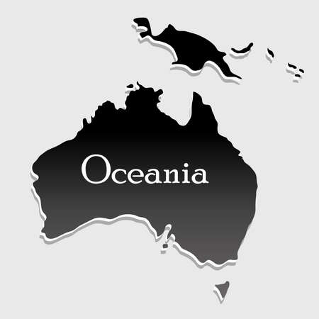 map oceania silhouetteのイラスト素材