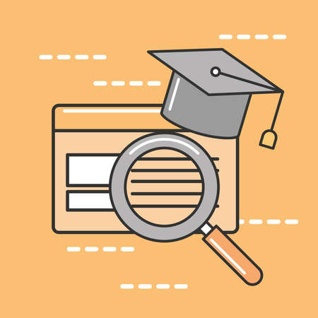 digital onlne educationのイラスト素材