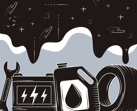 car service and repairのイラスト素材