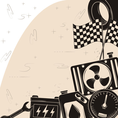 car service retroのイラスト素材