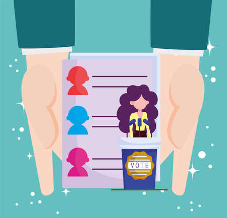 vote candidates listのイラスト素材