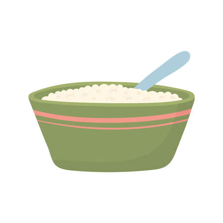 bowl of cream productのイラスト素材