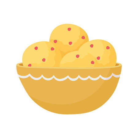 bowl with cookiesのイラスト素材