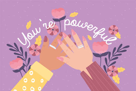 you are powerful bannerのイラスト素材