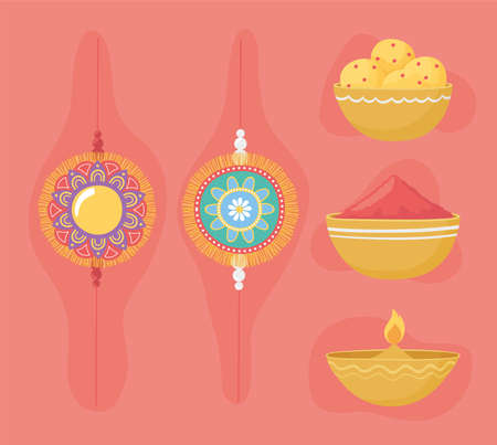 icon bracelets and foodのイラスト素材