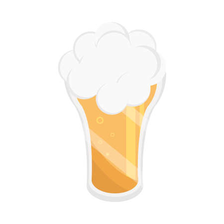 beer drink in glassのイラスト素材