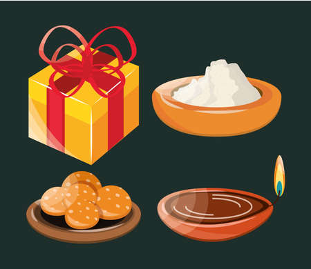 raksha bandhan iconsのイラスト素材