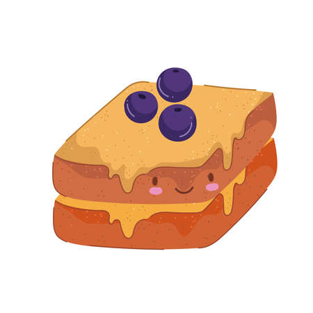 bread with fruitsのイラスト素材