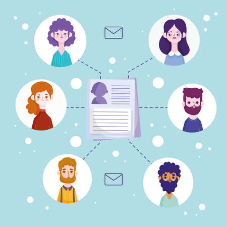 people avatar communicationのイラスト素材