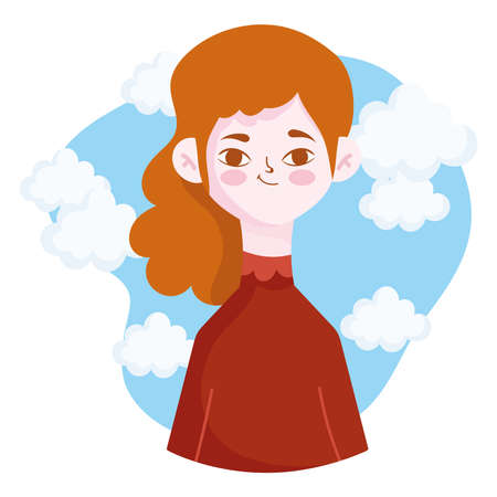 cute young womanのイラスト素材