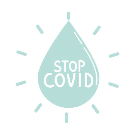 stop covid cautionのイラスト素材