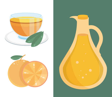 set remedy beverageのイラスト素材