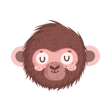 monkey face cartoonのイラスト素材
