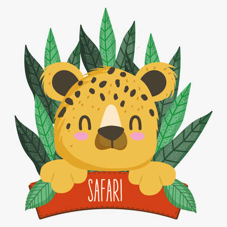 tiger and safari boardのイラスト素材