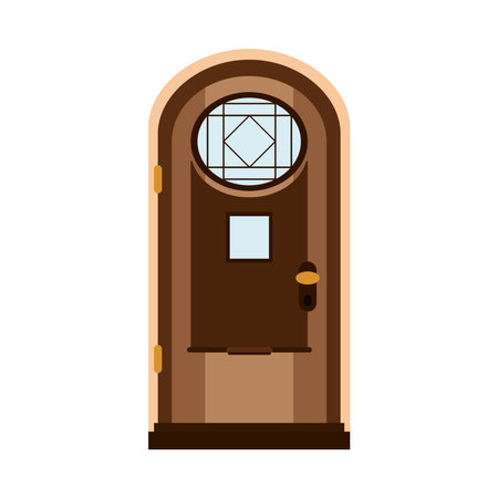 front residential doorのイラスト素材