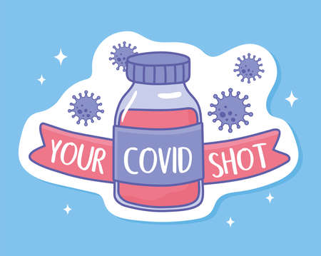 get your covid shotのイラスト素材