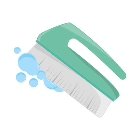 cleaning brush bubblesのイラスト素材