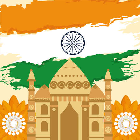 independence indian dayのイラスト素材