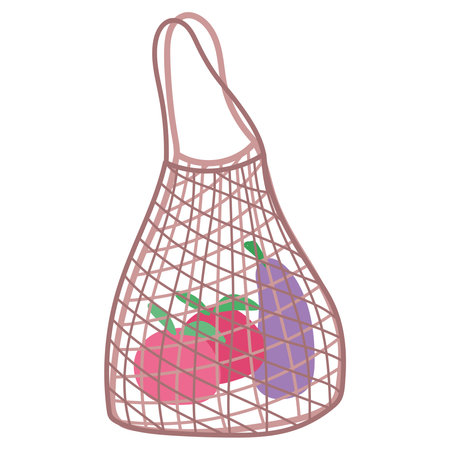 grocery ecology bagのイラスト素材