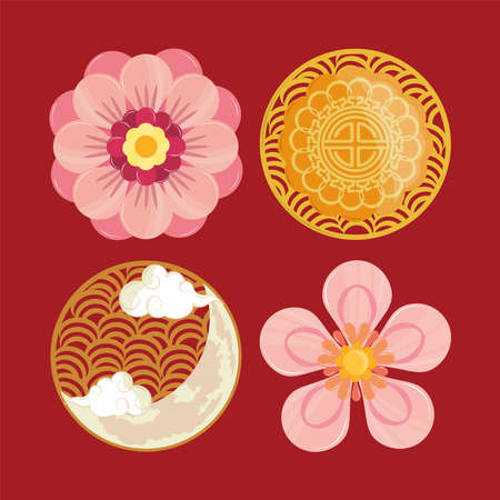icon set chinese decorationのイラスト素材