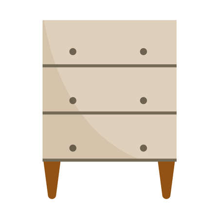 wooden cabinet furnitureのイラスト素材