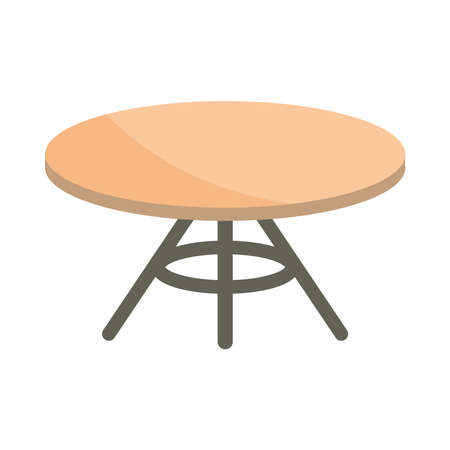 round table furnitureのイラスト素材
