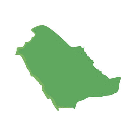 silhouette map arabia saudiのイラスト素材