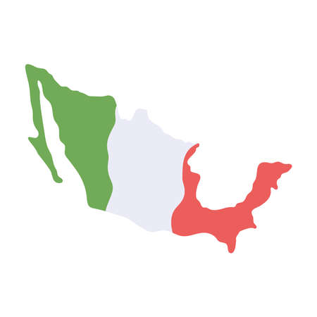 mexican map countryのイラスト素材
