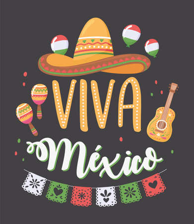 viva mexico posterのイラスト素材