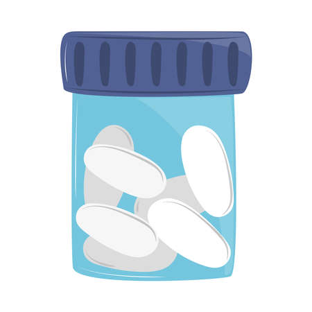 bottle of pillsのイラスト素材