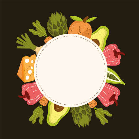 food vegetables freshのイラスト素材