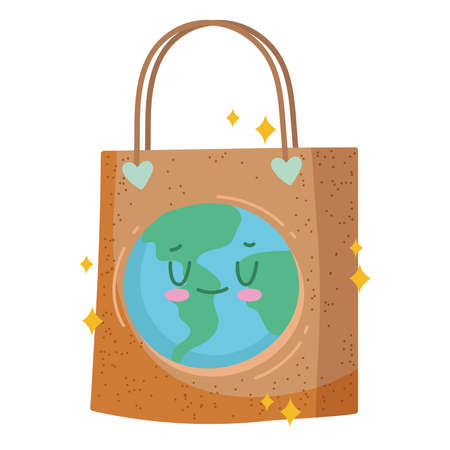 eco grocery bagのイラスト素材