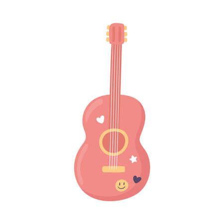 guitar musical instrumentのイラスト素材