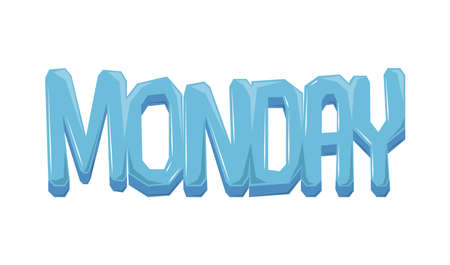 creative font of mondayのイラスト素材