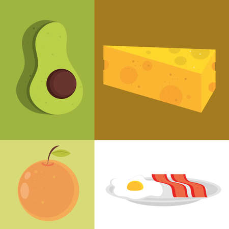 food icon setのイラスト素材