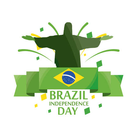brazil independence day cardのイラスト素材