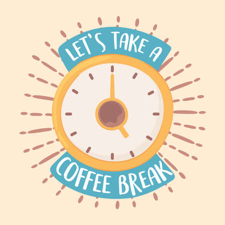 lets take a coffee breakのイラスト素材