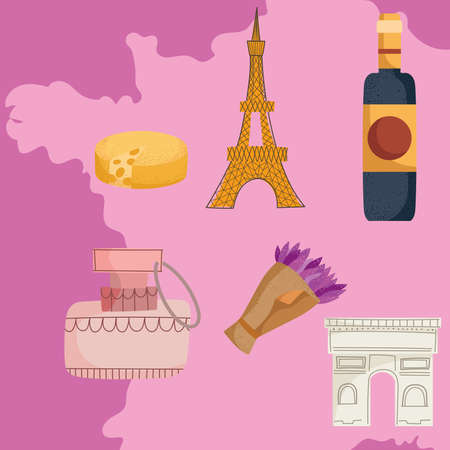 france culture mapのイラスト素材