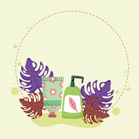 gel bottle and creamのイラスト素材