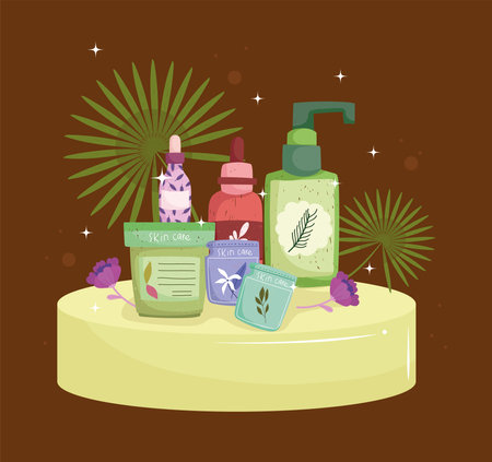skincare natural productsのイラスト素材