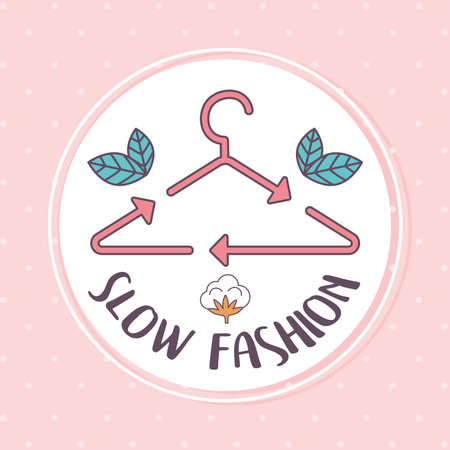 slow fashion labelのイラスト素材