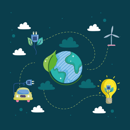 world energy eco friendlyのイラスト素材