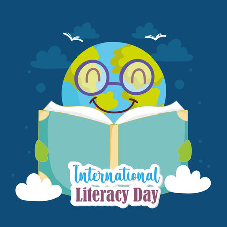 international literacy day worldのイラスト素材