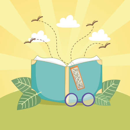 book read imaginationのイラスト素材
