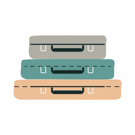 stack of suitcaseのイラスト素材
