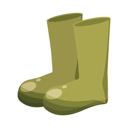 rubber boots equipmentのイラスト素材